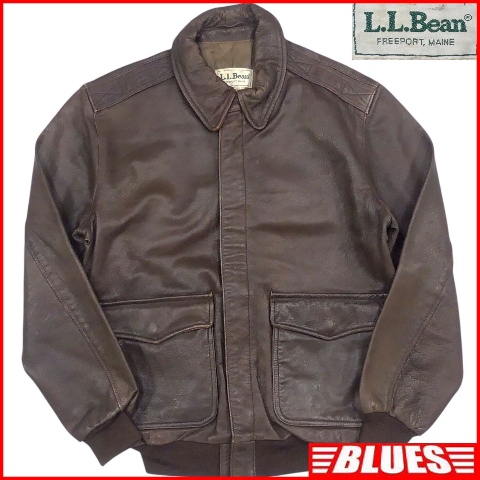 L.L.Bean エルエルビーン ジャケット M ブルゾン ジャンパー レザー A 