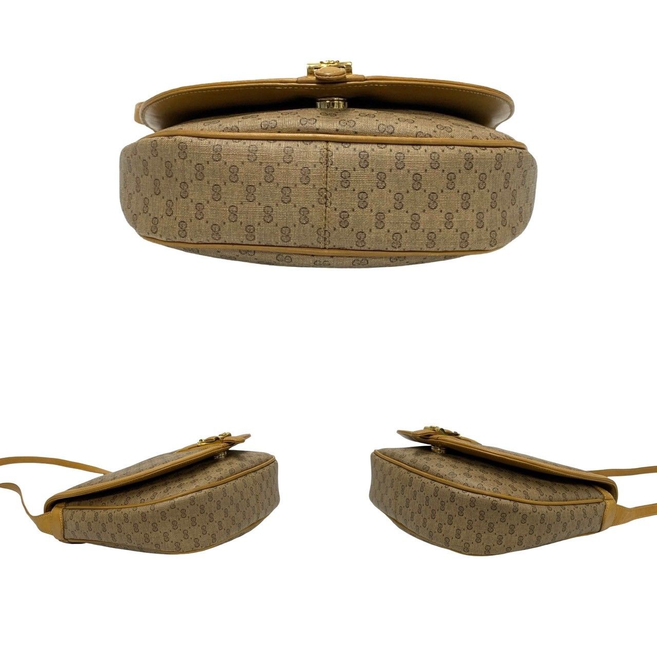 ✨美品✨GUCCI GG ショルダーバッグ ロゴ レザー ブラウン ゴールド金具 極 美品 GUCCI グッチ オールドグッチ ヴィンテージ マイクロ GG