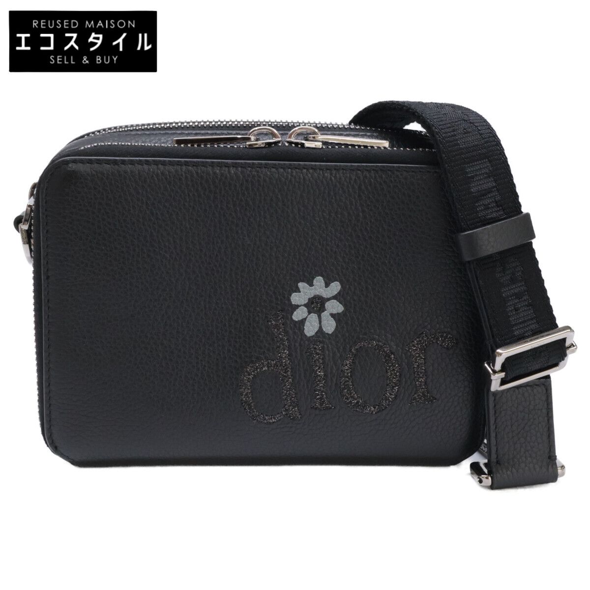 DIOR ディオール ×ERL グレインドカーフスキン ジップポーチ