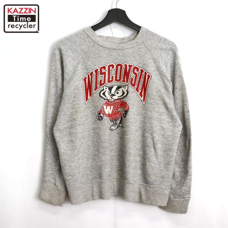 80s Lee カレッジ スウェット USA製 Wisconsin bear