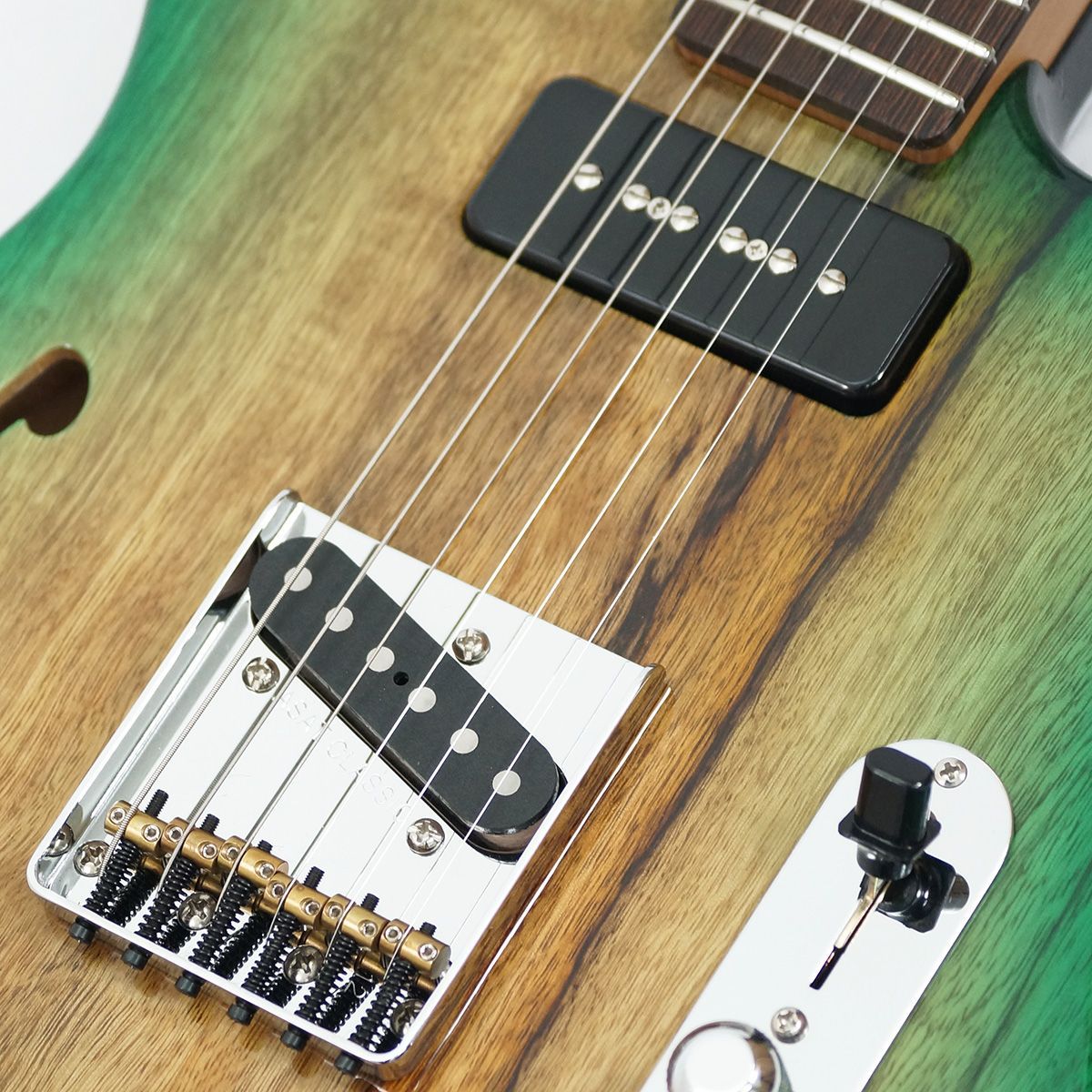 夢 G-L Custom Shop ASAT Classic Bluesboy 90 Black Limba Top Greenburst|Wenge アウトレット