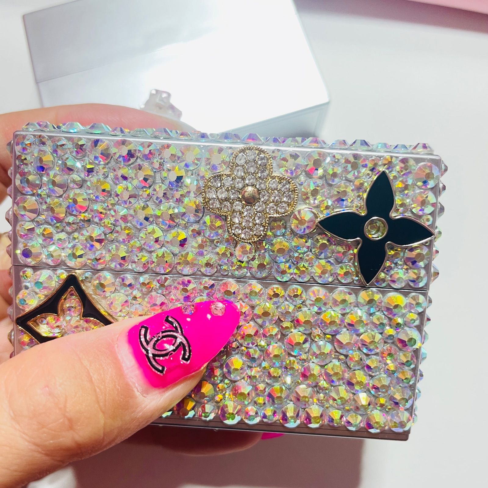 iQOSイルマｉワンケースとヒートスティックケース　オーロラデコ　リボン iQOSイルマiワンケースとヒートスティックケース オーロラデコ リボン