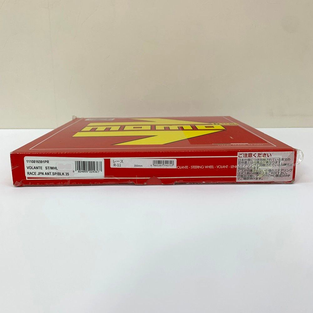 MOMO モモ R-11 RACE 350mm ステアリングレース ハンドル ブラックレザー FFCRYSTALESIA_COM