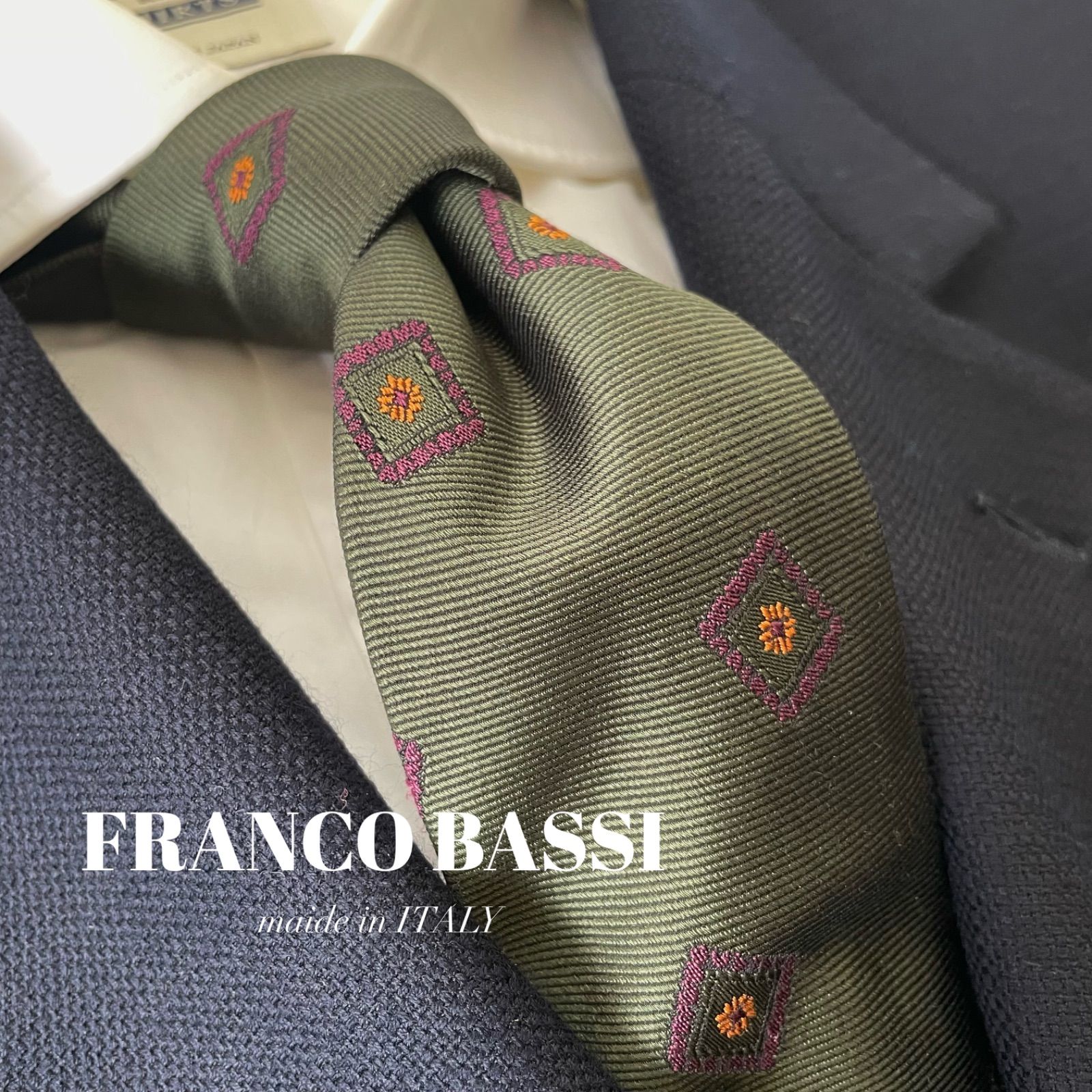 FRANCO BASSI heritage collection / シルクコットンジャカード  小紋柄