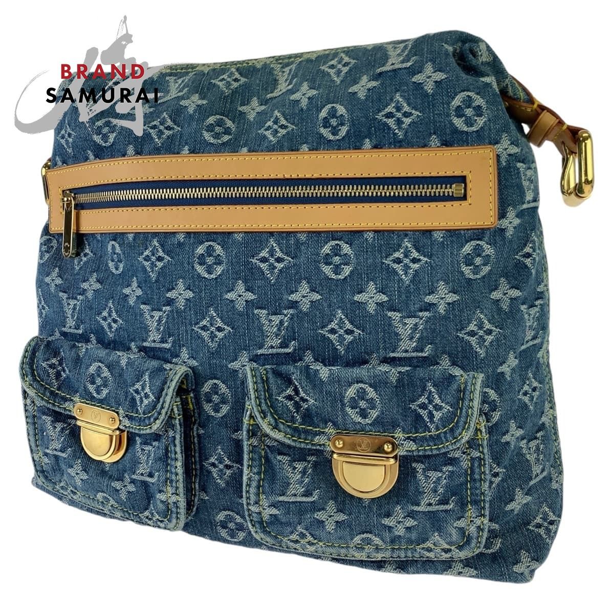 美品 LOUIS VUITTON ルイヴィトン モノグラムデニム バギーGM