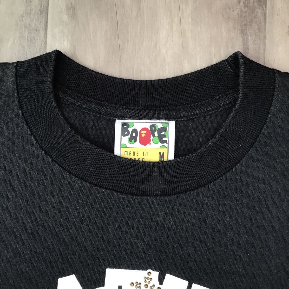 スワロフスキー BAPE 王冠 カレッジロゴ Tシャツ ベイプ ape