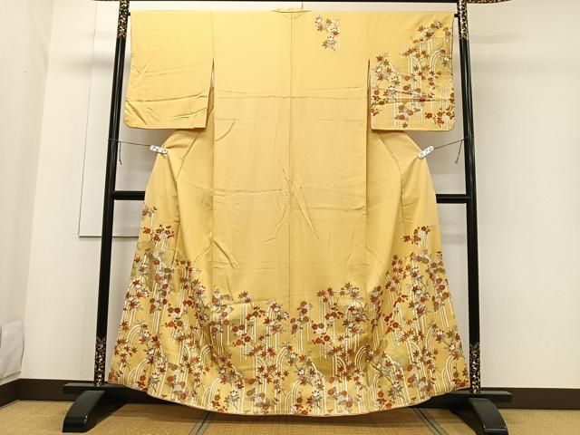 ベストストア日本一受賞店！■平和屋着物■上質な小紋　総刺繍　舞花文　金糸　逸品 m1567 ベストストア日本一受賞店！□平和屋着物□豪華色留袖 刺繍 雪輪