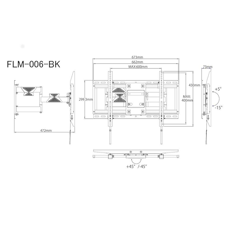ジャムおじさん様　朝日木材加工 テレビ 壁掛け金具 42~86型 フルモーション ジャムおじさん様 朝日木材加工 テレビ 壁掛け金具 42~86型 フル