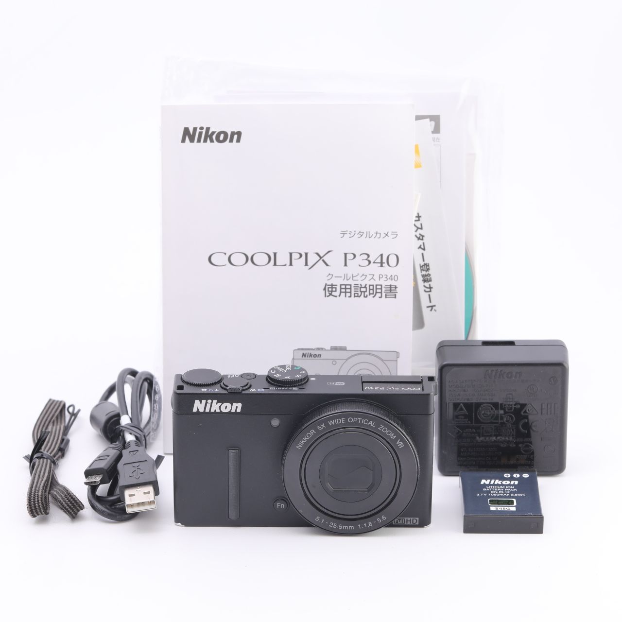 Nikon デジタルカメラ P340 開放F値1.8 1200万画素 ブラック - カメラ