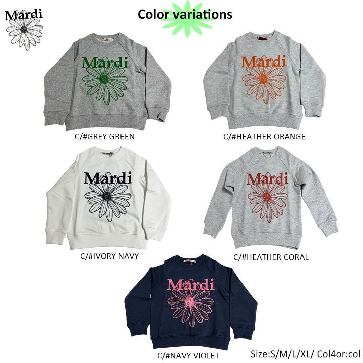 KIDS SWEATSHIRT FLOWERMARDI(※取り寄せ商品7～14日以内での配送)