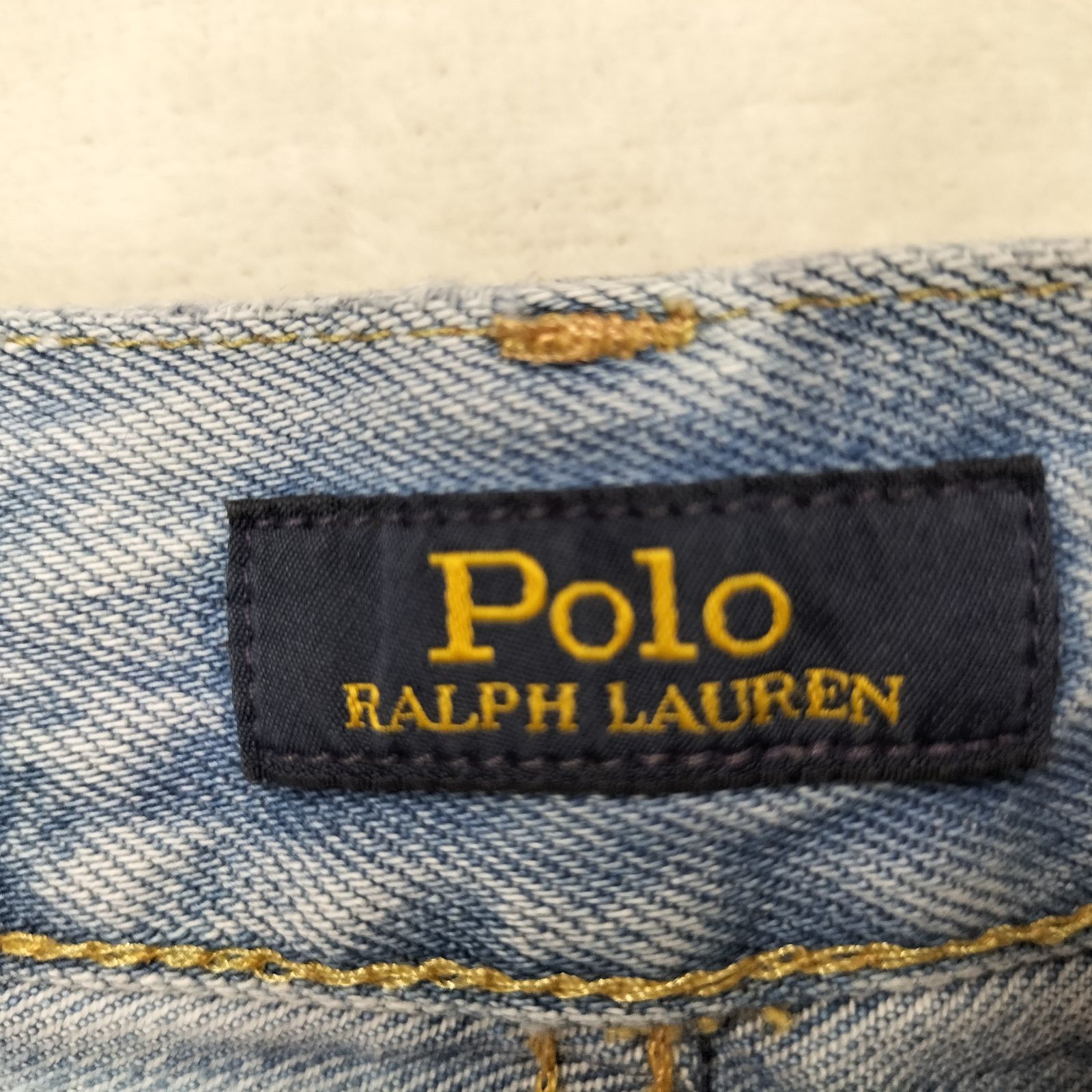 172】POLO ラルフローレン パッチワーク ボーイフレンドデニムパンツ
