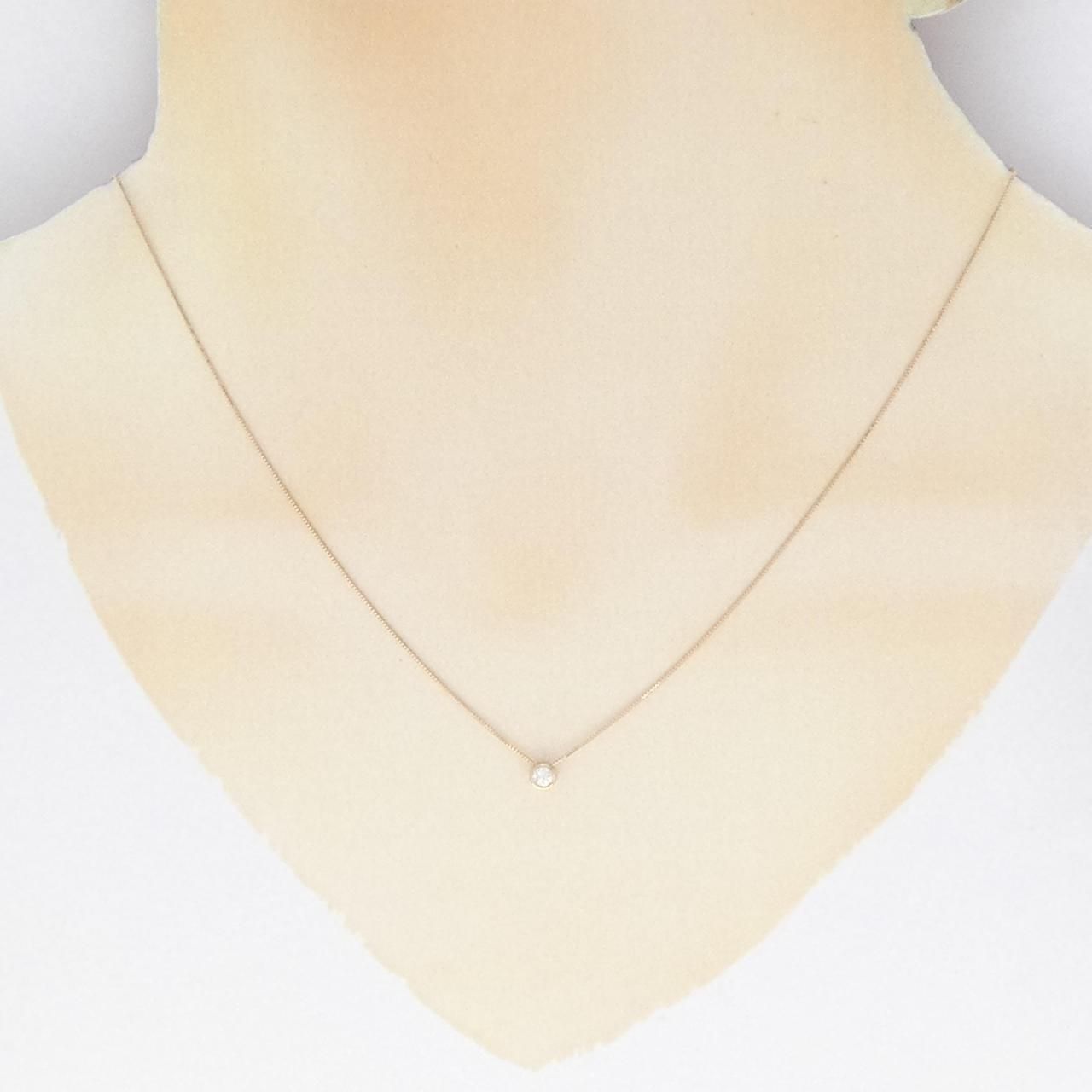 K18PG ダイヤモンド ネックレス 0.10CT - メルカリ
