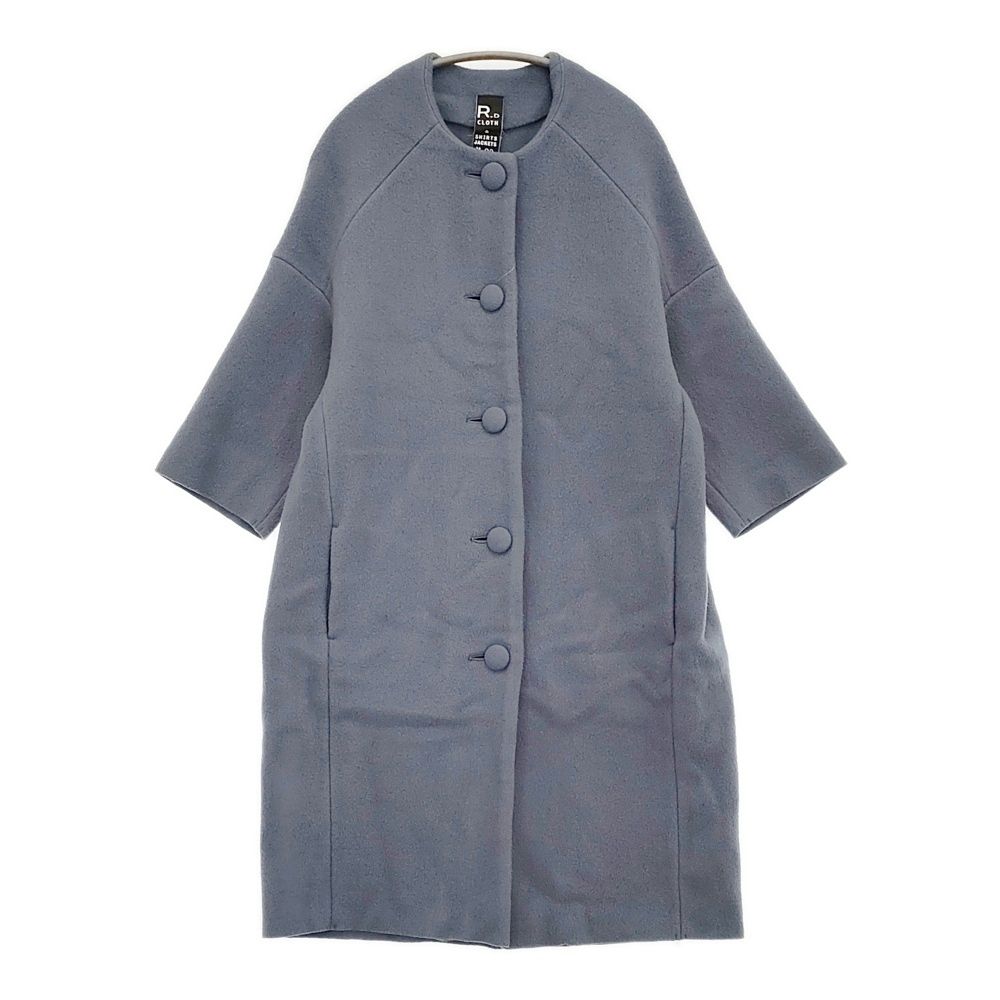 R-D.M.Co- ウールノーカラーコート ドロップショルダー コート ブルーグレー レディース オールドマンズテーラー 5-1008T♪