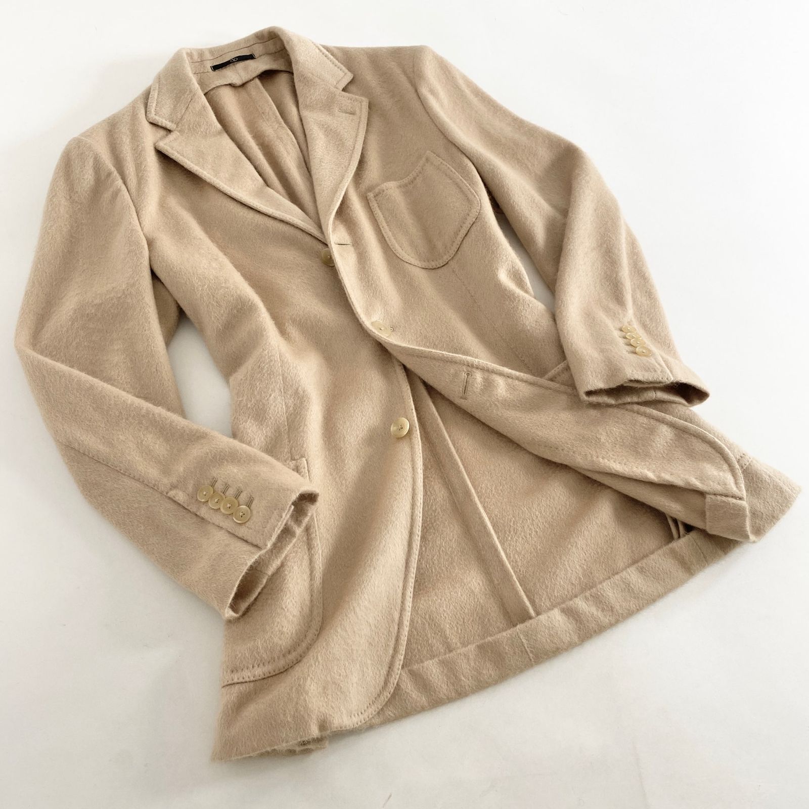 63L5《美品》伊製 VALENTINO ヴァレンティノ カシミヤ100％ テーラード 