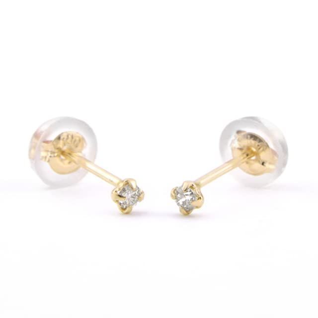 K10 BLOOM イエローゴールド ダイヤモンド ブルーム ピアス 0.02ct 0212-2419-0018-0000