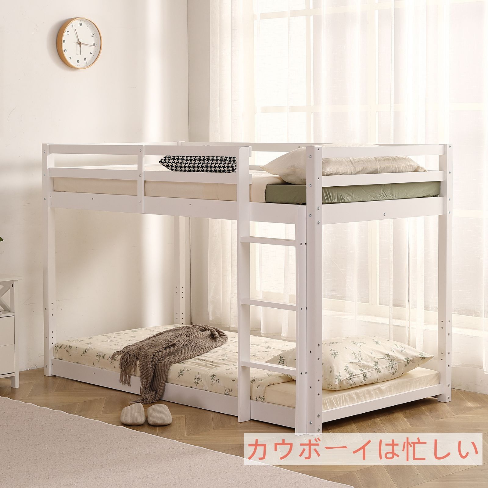 木製 ロフトベッド ホワイト - 子供用 シングル ベッド 階段 木製 ロフトベッド ホワイト - 子供用 シングル ベッド 階段