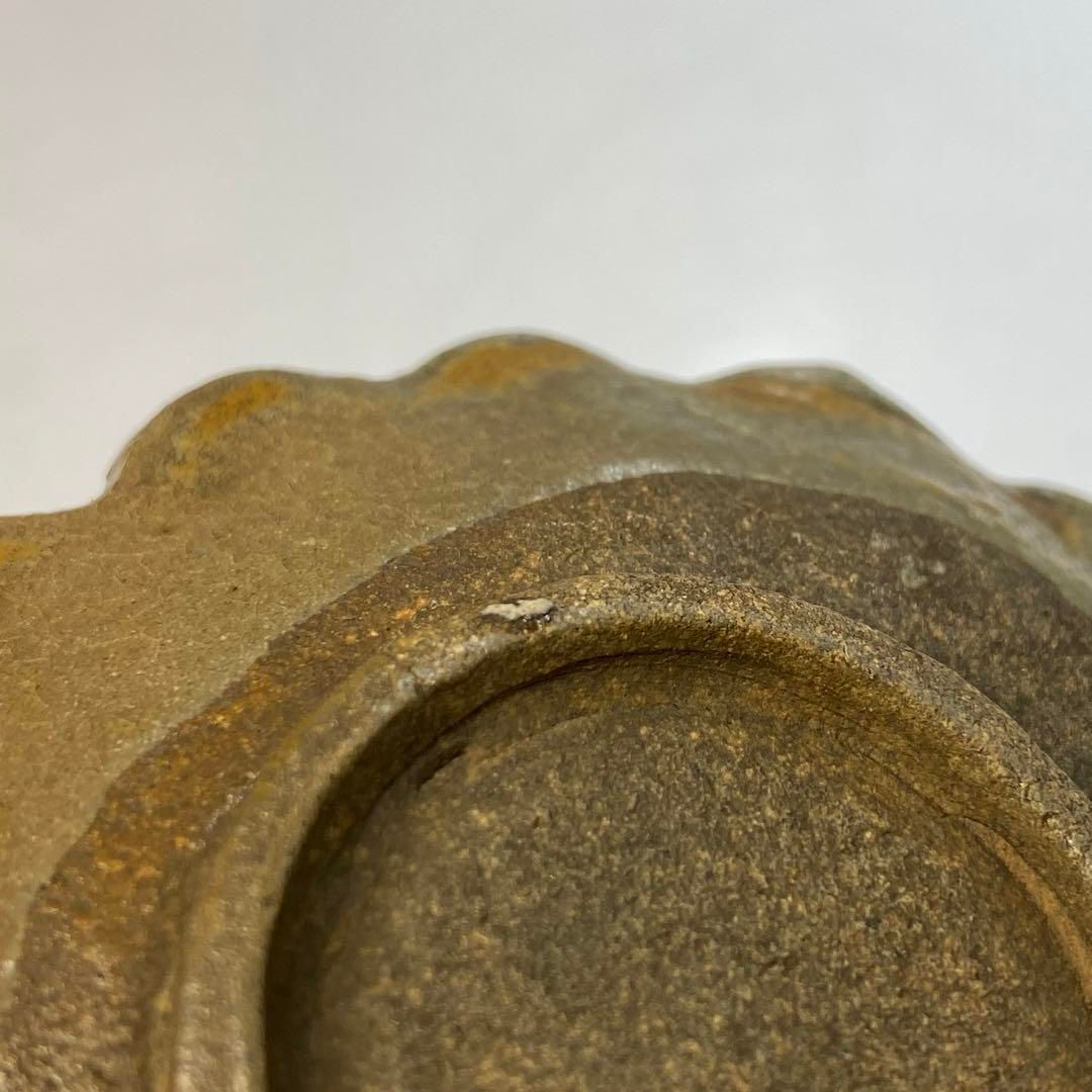 江戸中期　御深井焼　菊形小皿6枚　木箱付　横幅約7㎝　東Y6-0410☆2F 江戸中期 御深井焼 菊形小皿6枚 木箱付 横幅約7㎝ 東Y6-0410☆2F