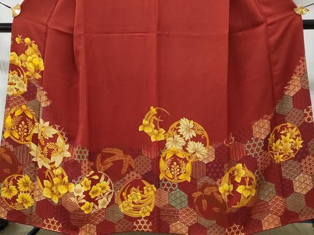 平和屋着物▽本塩沢 単衣 舞蝶文 正絹 逸品 CAAV9512ze