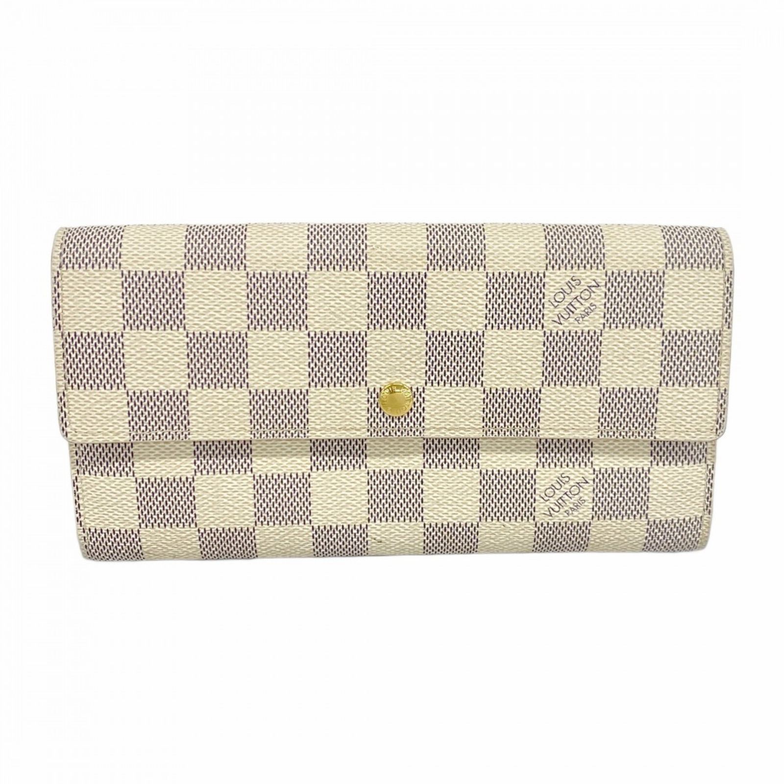 鑑定済み ルイヴィトン ポルトフォイユ サラ ダミエ アズール 長財布 ルイ・ヴィトン(Louis Vuitton) ルイ・ヴィトン 長財布 ダミエ