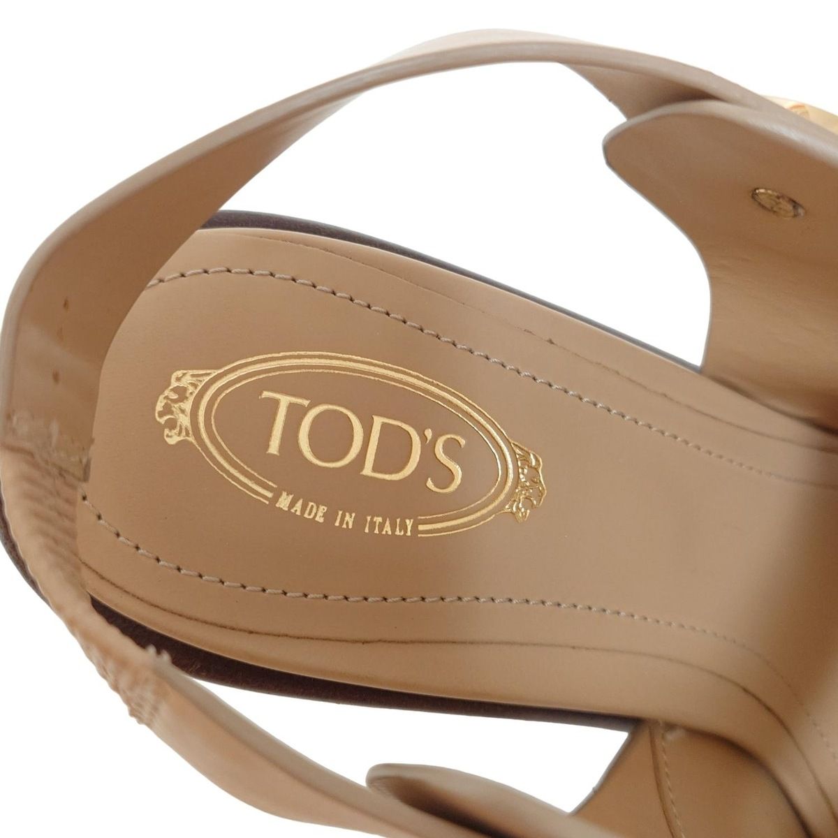 TOD'S(トッズ) サンダル 36 1/2 レディース - ベージュ×ダーク