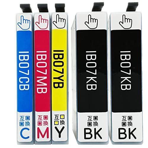 Owlink製】IB07CL4B＋IB07KB 4色5本セット (KB*2/CB/MB/YB) EPSON用