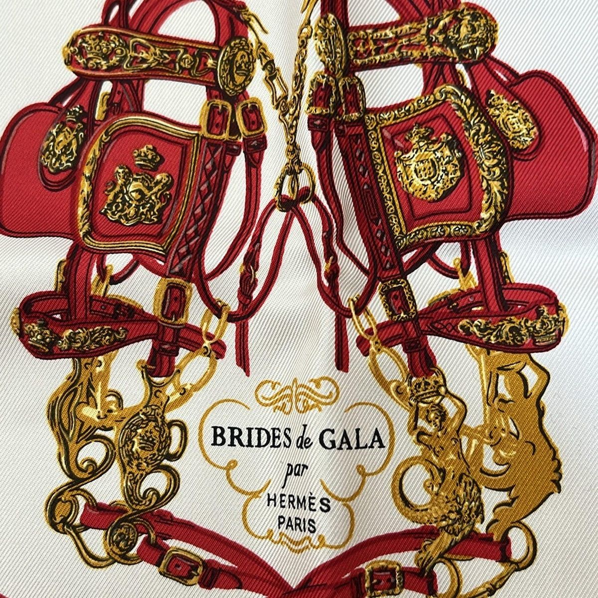 HERMES(エルメス) スカーフ美品 カレナノ20 331266S ルージュ×白  