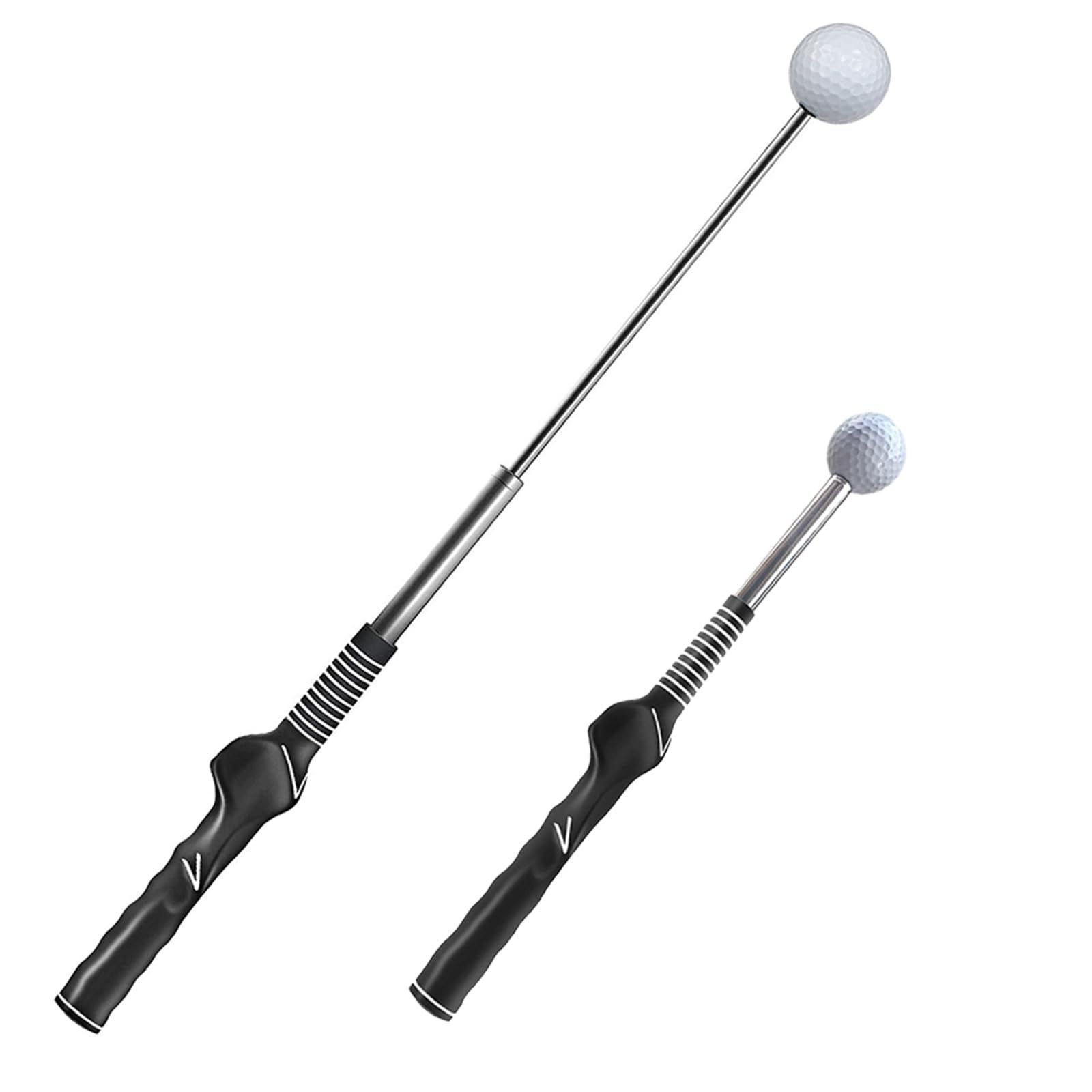 【人気商品】LKCCTK ゴルフスイング練習器具 ゴルフ グリップ 練習道具 伸縮式 矯正グリップ付き スイング技術向上に最適 ゴルフ練習器具
