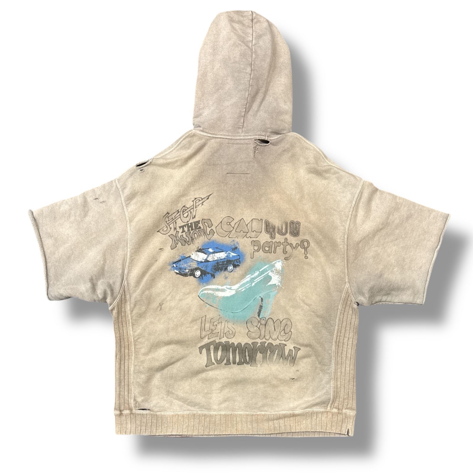 Maison Mihara Yasuhiro 23AW Vintage Like Short-Sleeve Hoodie