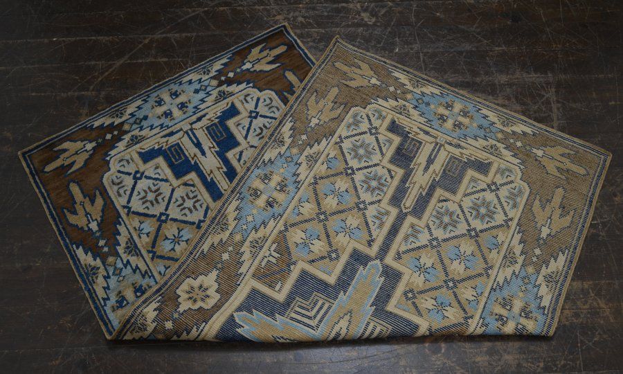 蔵A5282】古い緞通 段通 敷物 絨毯 木綿 堺赤穂鍋島 - メルカリ