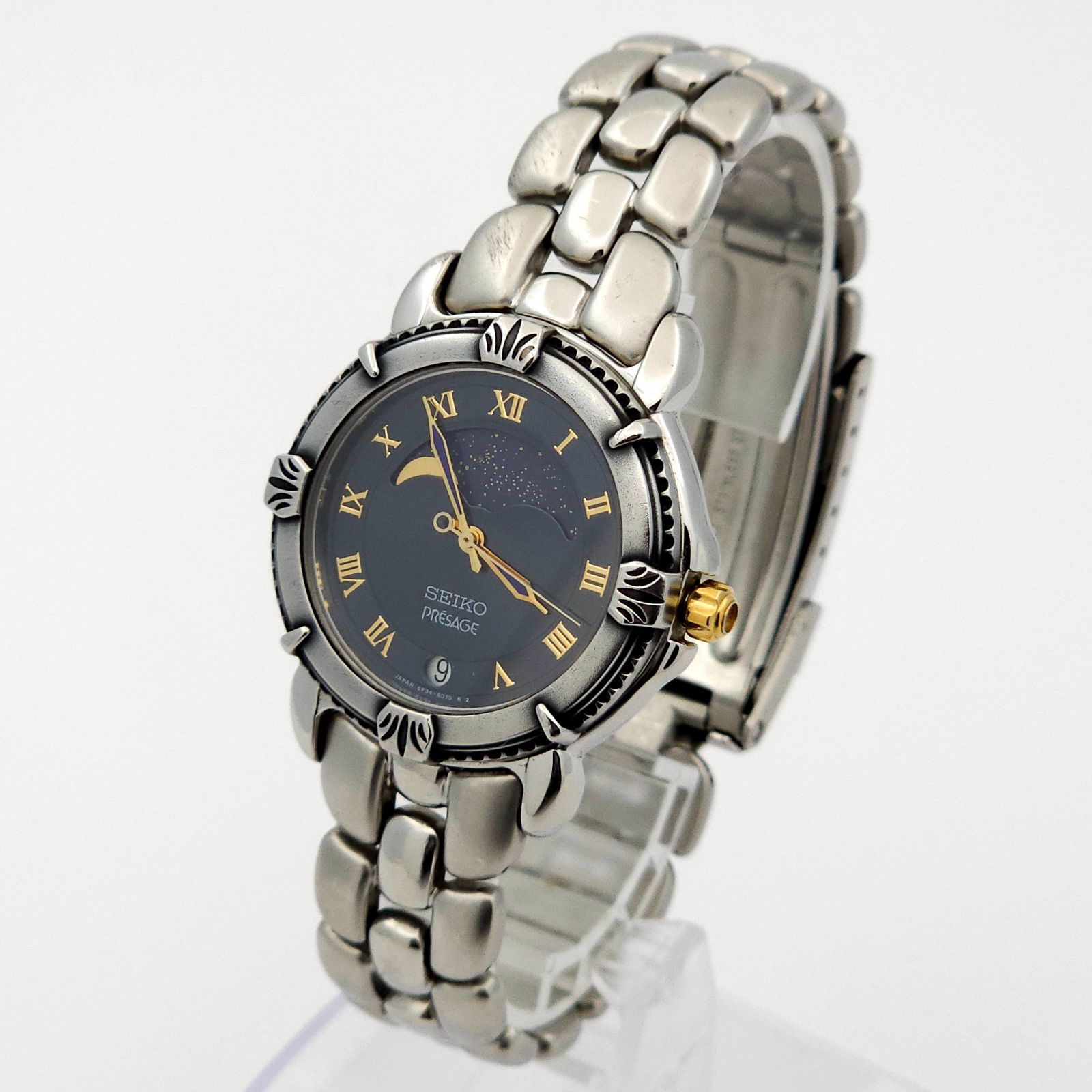 ☆良品 SEIKO セイコー プレサージュ 6F34-6060 ムーンフェイズ QZ
