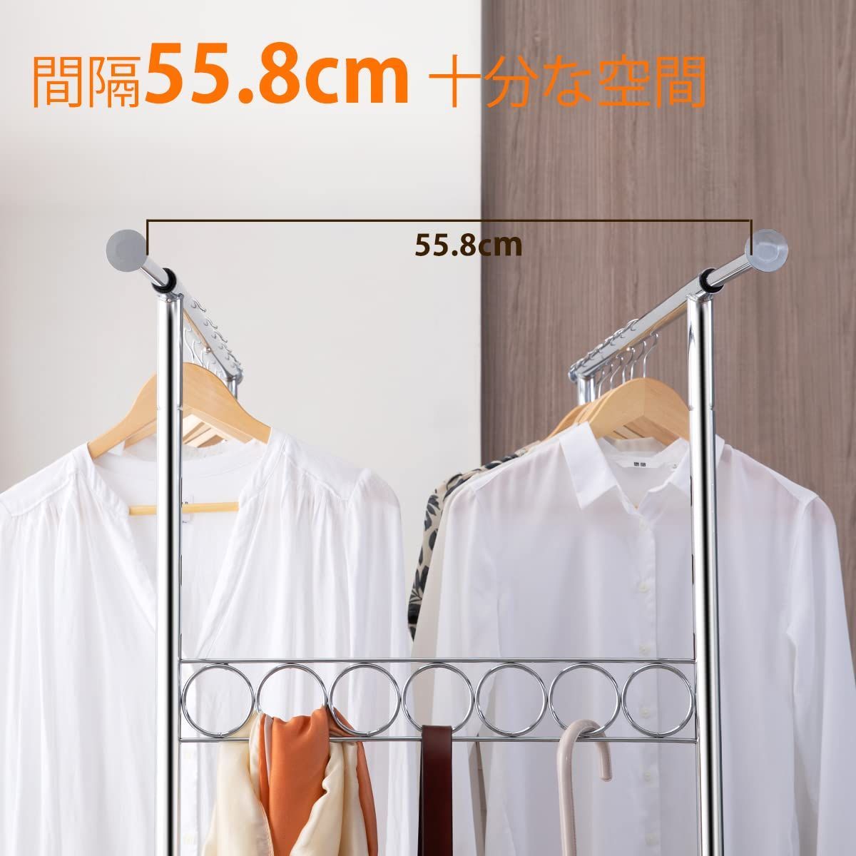 ハンガーラック 大容量 パイプハンガーラック 耐荷重200Kg 物干し