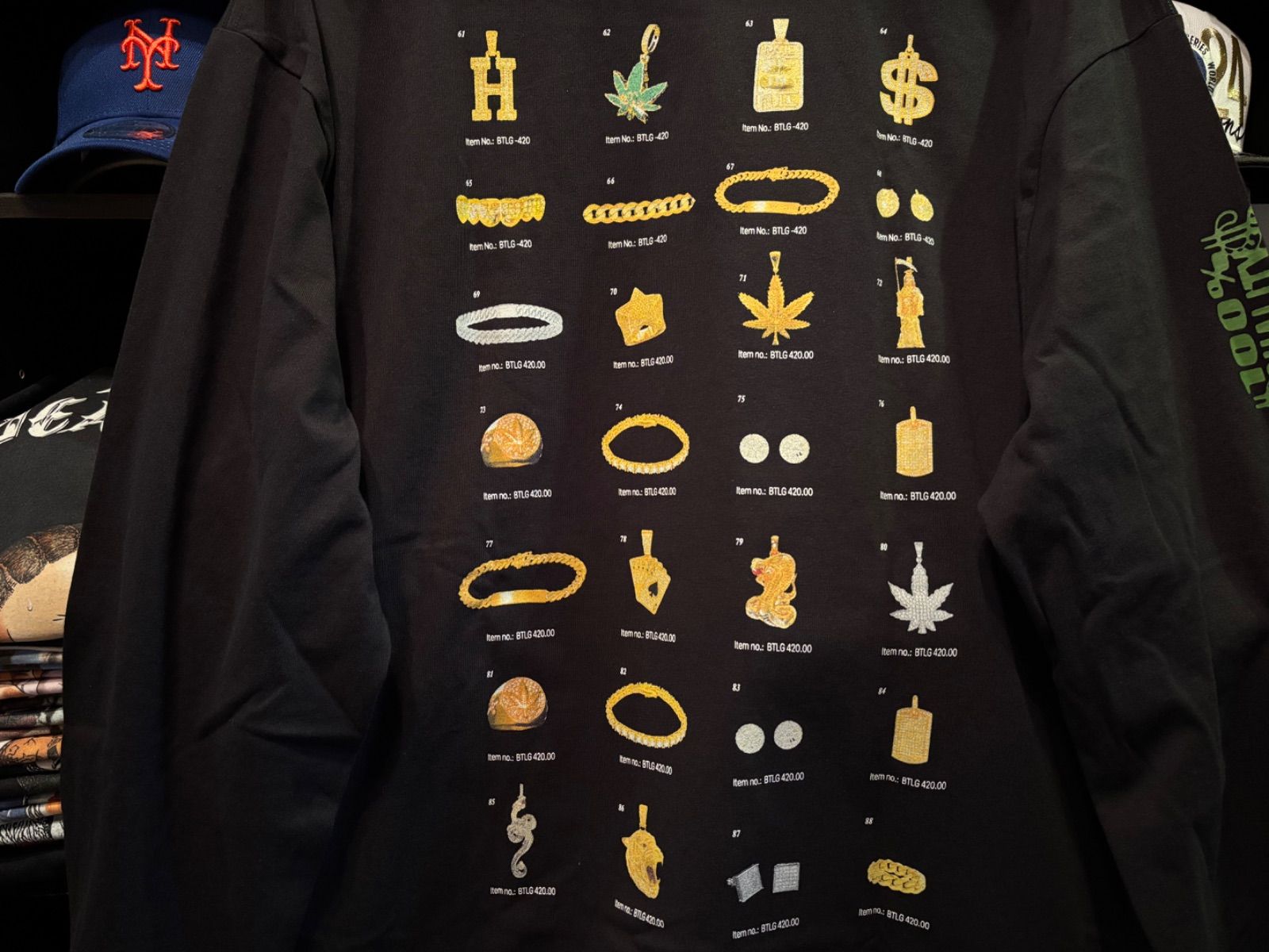 HUF JEWELRY LS TEE BLACK Lサイズ ¥7920 ＋ 送料¥550 - メルカリ