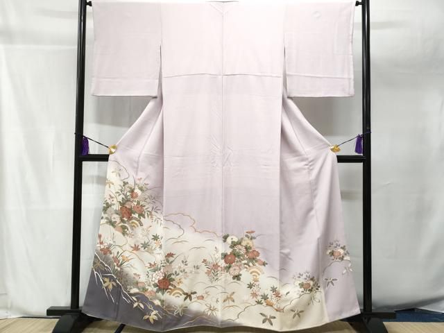 長襦袢 単衣 霞模様 乙女色 半衿付 J-305 平和屋着物▽