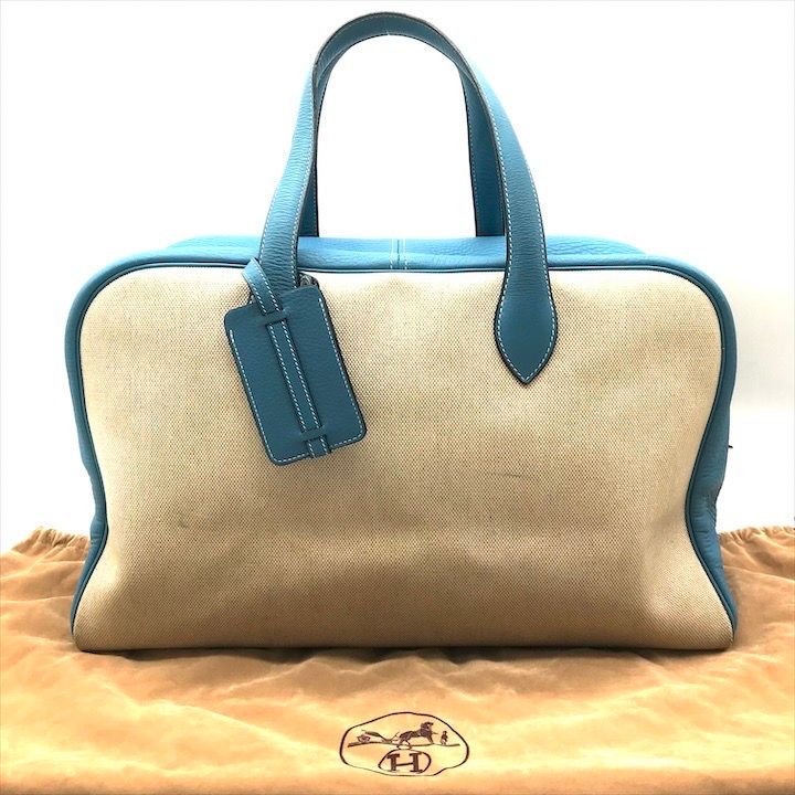 良品 HERMES エルメス ヴィクトリア 43 トワル アッシュ トリヨン