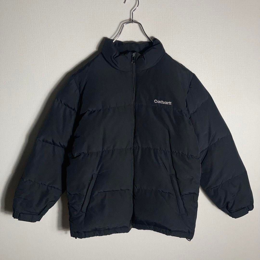 【美品】Carhartt ダウンジャケット 刺繍ロゴ 黒 L 美品】Carhartt ダウンジャケット 刺繍ロゴ 黒 L - メルカリ