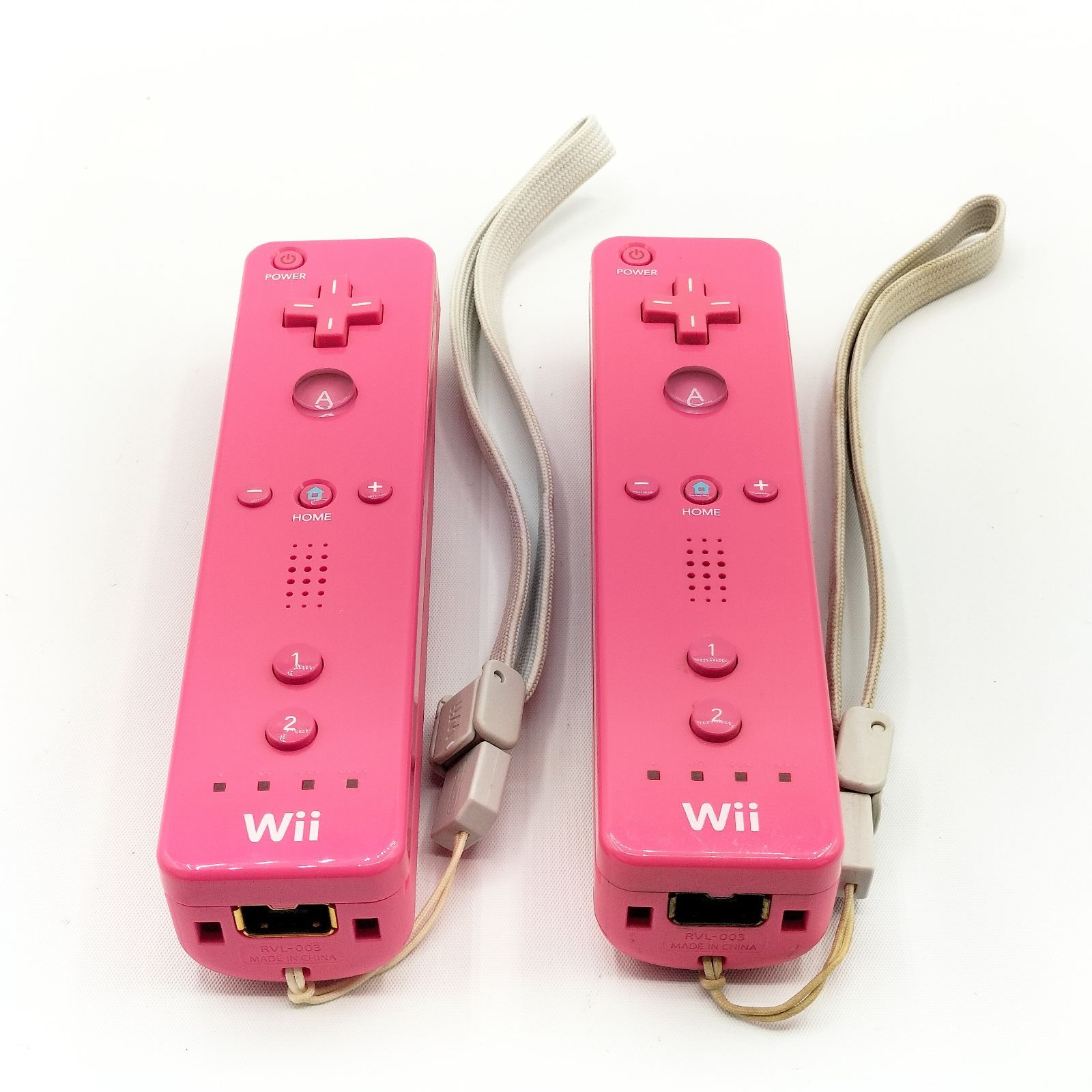 良品】Wiiリモコン×2 ストラップ付き ピンク Wii/WiiU - メルカリ