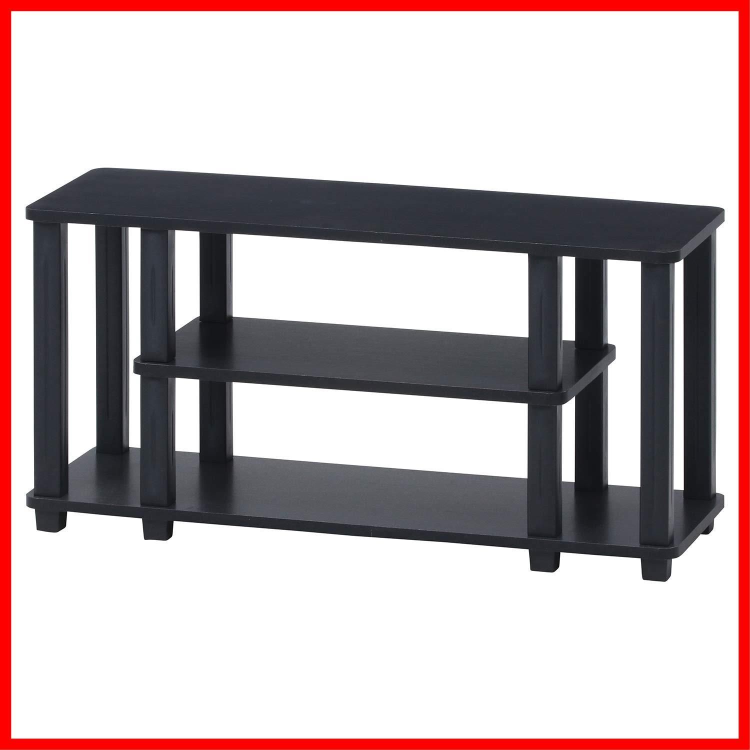 【早発】不二貿易 テレビ台 TVラック 32型対応 幅80×奥行29.5×高さ40.8cm ブラウン ブラック 軽量 工具不要 組立商品 ロータイプ フィット 99912