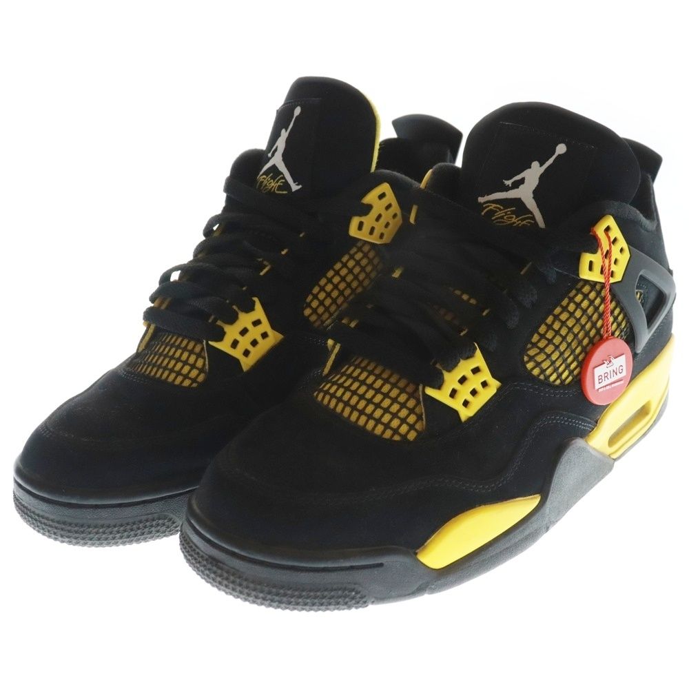 エア ジョーダン 4 サンダー　AIRJORDAN4 ブラック/イエロー27cm ジョーダンブランドの名作モデル エアジョーダン 4 “サンダー”が