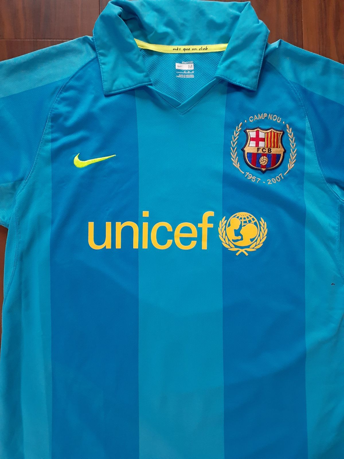 NIKE ナイキ 2007-08 スペイン バルセロナ サード ユニフォーム 青 M