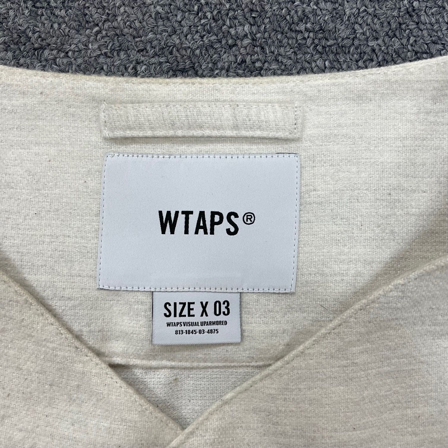 WTAPS 22SS LEAGUE SS COTTON. FLANNEL リーグ ベースボールシャツ プルオーバー ダブルタップス 221TQDT- SHM06 オフホワイト 03 - メルカリ