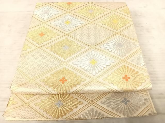 DA803 織賓名錦集　定価¥212,500 平和屋着物◎六通柄袋帯 唐織 貝桶花文 金糸 正絹 逸品
