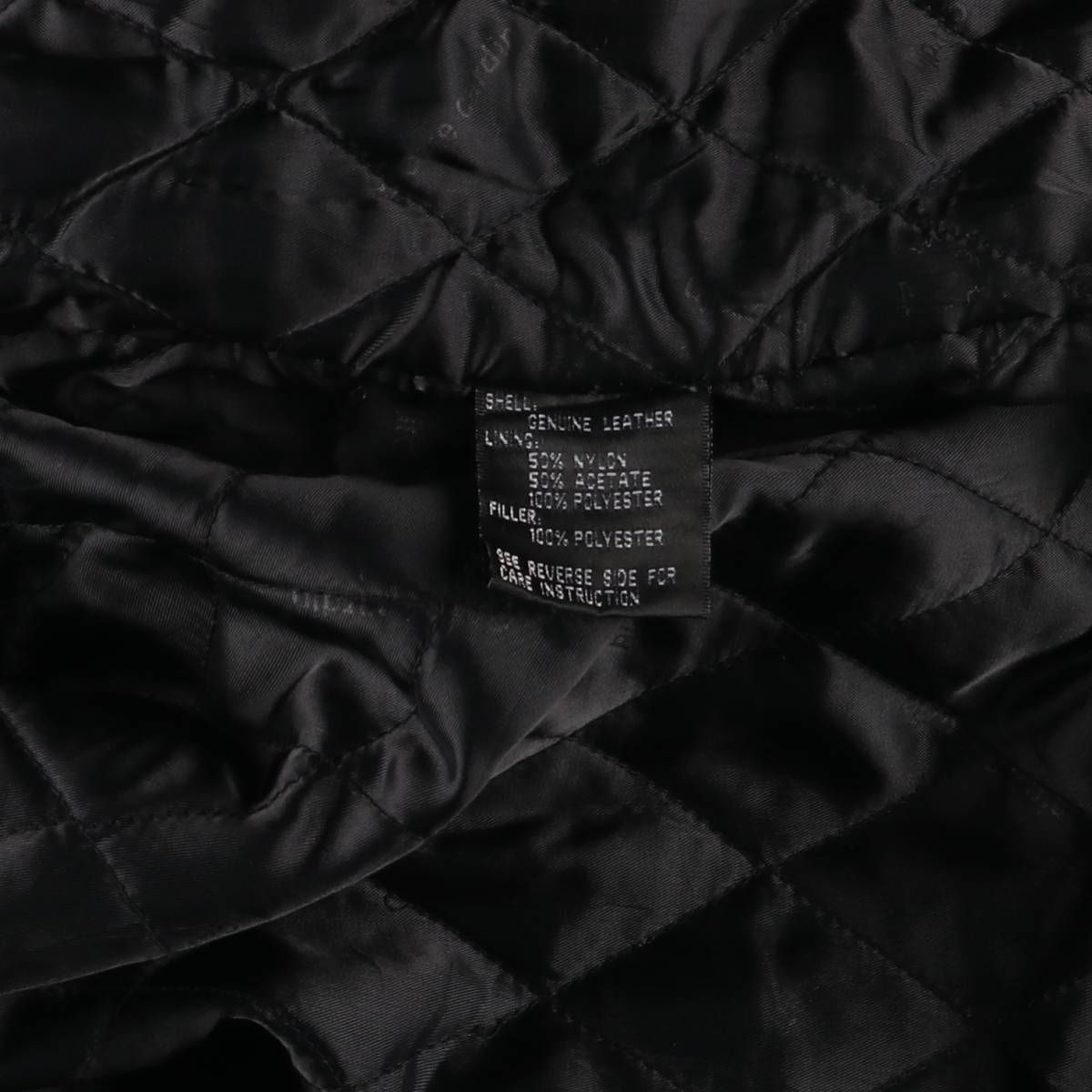 古着 ピエールカルダン Pierre Cardin 中綿入り レザーブルゾンタイプ  