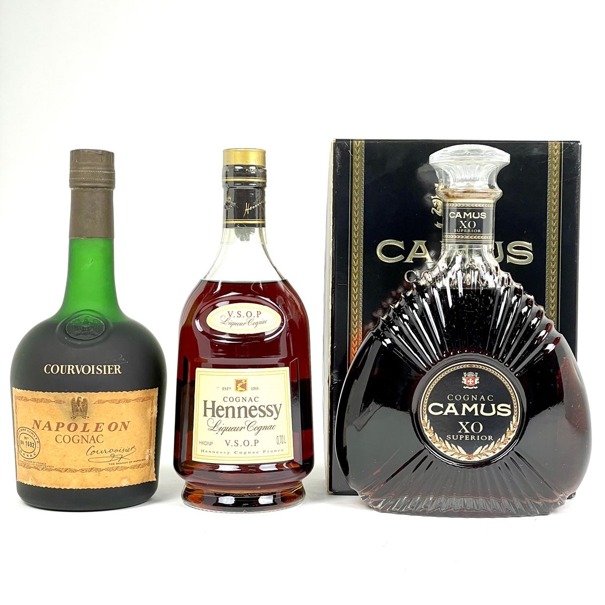 3本 カミュ クルボアジェ ヘネシー コニャック 700ml ブランデー セット 古酒