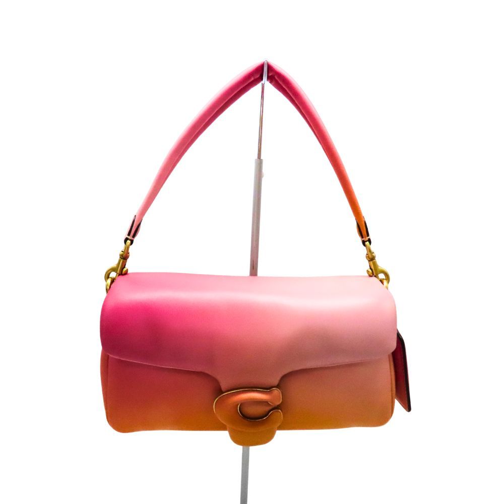 中古】COACH コーチ ピロータビーショルダー 2WAYバッグ26ピンク 