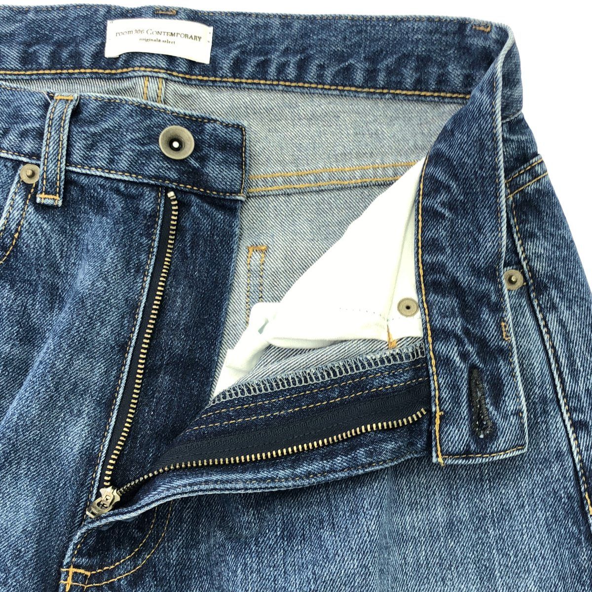 room306♡Curve Denim Pants Ssize blue room306 完売 Curve Denim Pants M