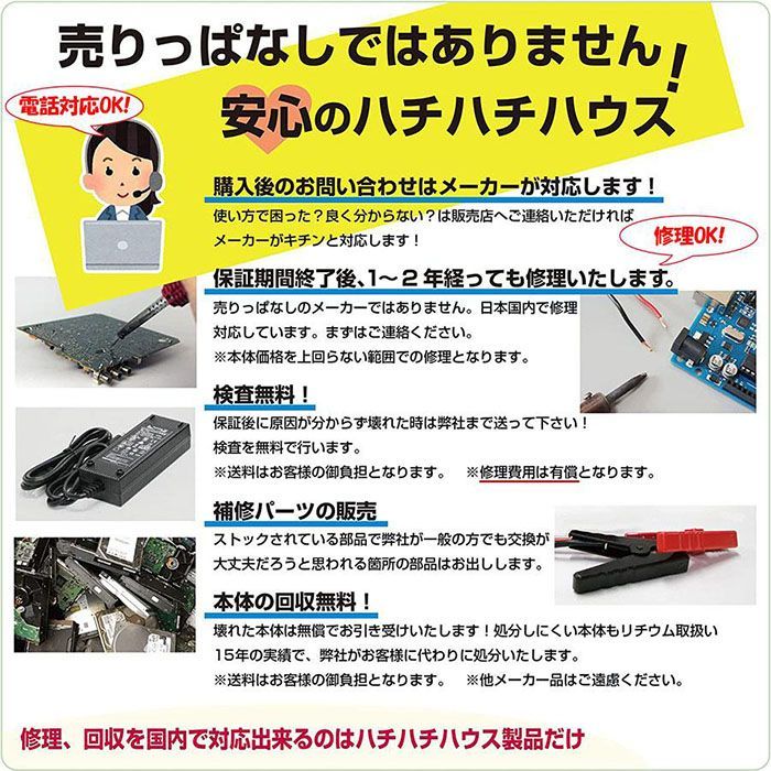 数台入荷済み ITO 64000ｍAh Li-FePO4 1年保証 保護回路内蔵 マルチ ジャンプスターター 12V 24V リチウム イオン  バッテリー 大容量 リン酸鉄 リチウムイオン 88ハウス L1628 - メルカリ