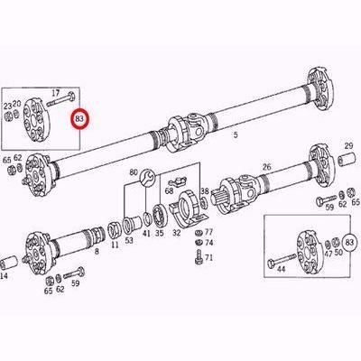 送料無料 ベンツ W202 W124 W210 コンパニオンプレート プロペラシャフト ジョイントディスク C200 C230 C280 E280 E320 1704100015 2104100815