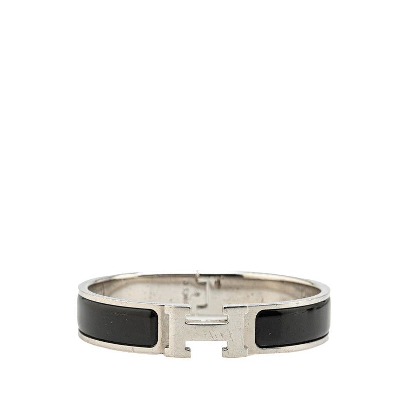 エルメス Hバングル クリッククラックPM バングル ブラック シルバー HERMES 【超美品】エルメス クリックH PM クリッククラック