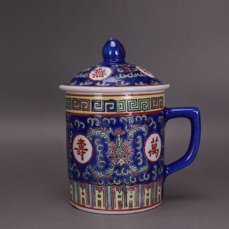古陶器　景徳鎮 萬壽無疆 急須 中国茶器　お祝い品 Yahoo!オークション - 中国景徳鎮 茶器セット 萬壽無疆 赤釉 粉