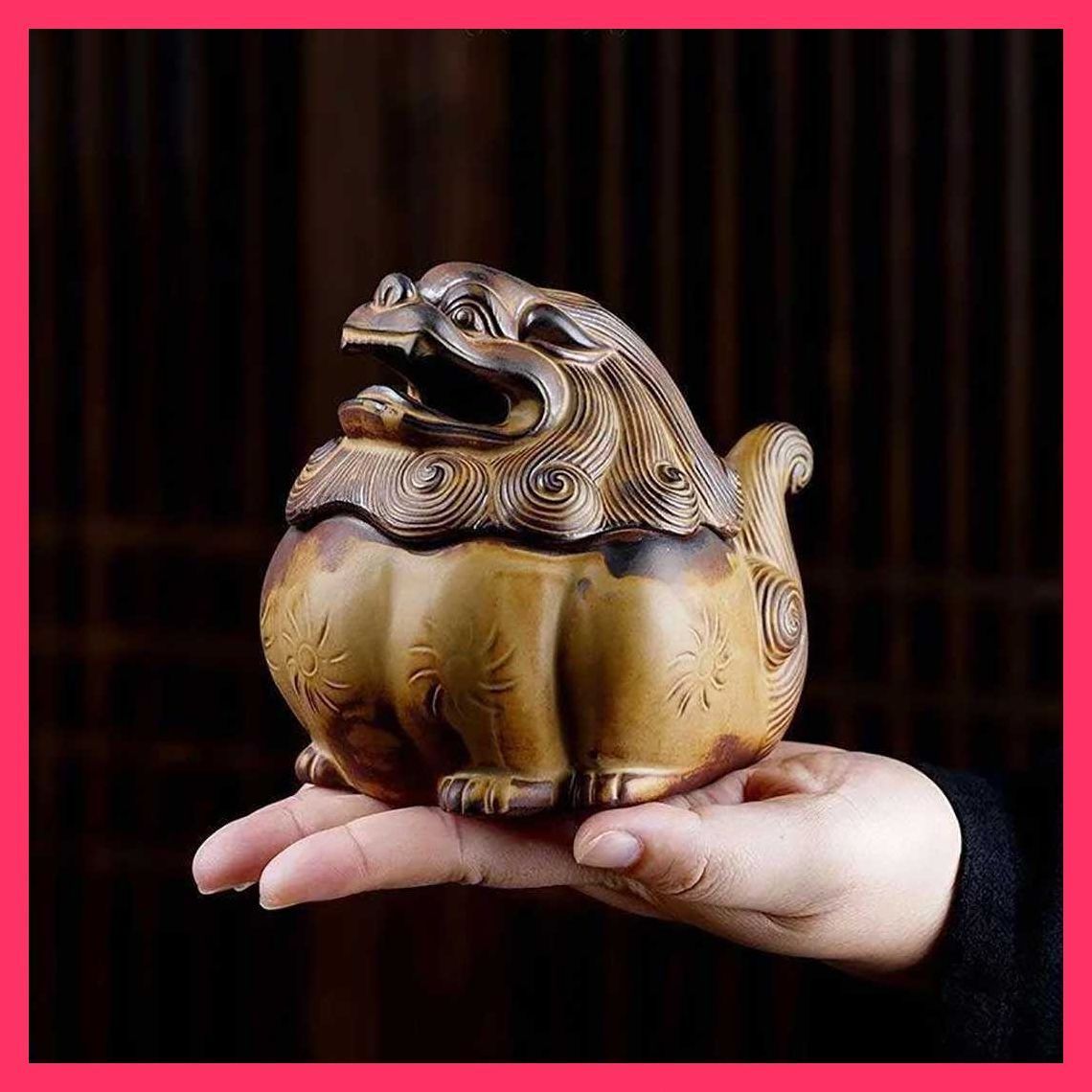香炉 獅子 風水 開運 線香立て オブジェ 金運 幸運 アジアン
